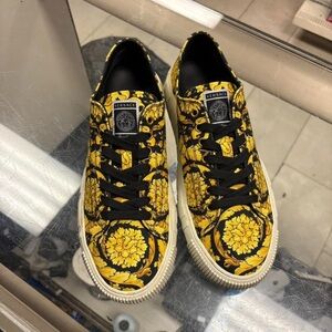 Versace Logo Jacquard Low-Top Sneakers